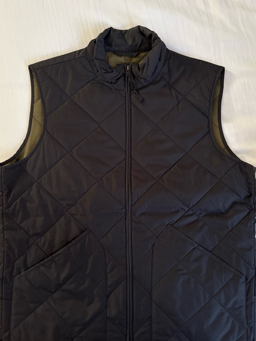 J. Crew Factory Men's Quilted Vest in Black